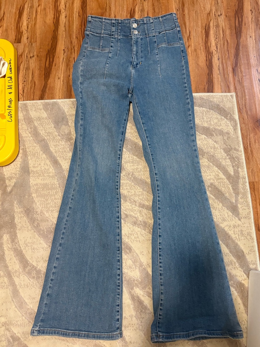 Free People High-Rise Medium Blue Flare Jeans